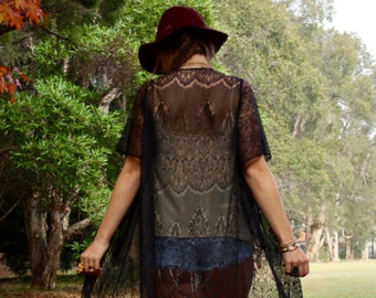 Pallenberg Black Lace Kimono