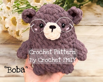 Boba l'ours, Crochet / MOTIF Amigurumi PDF à télécharger uniquement