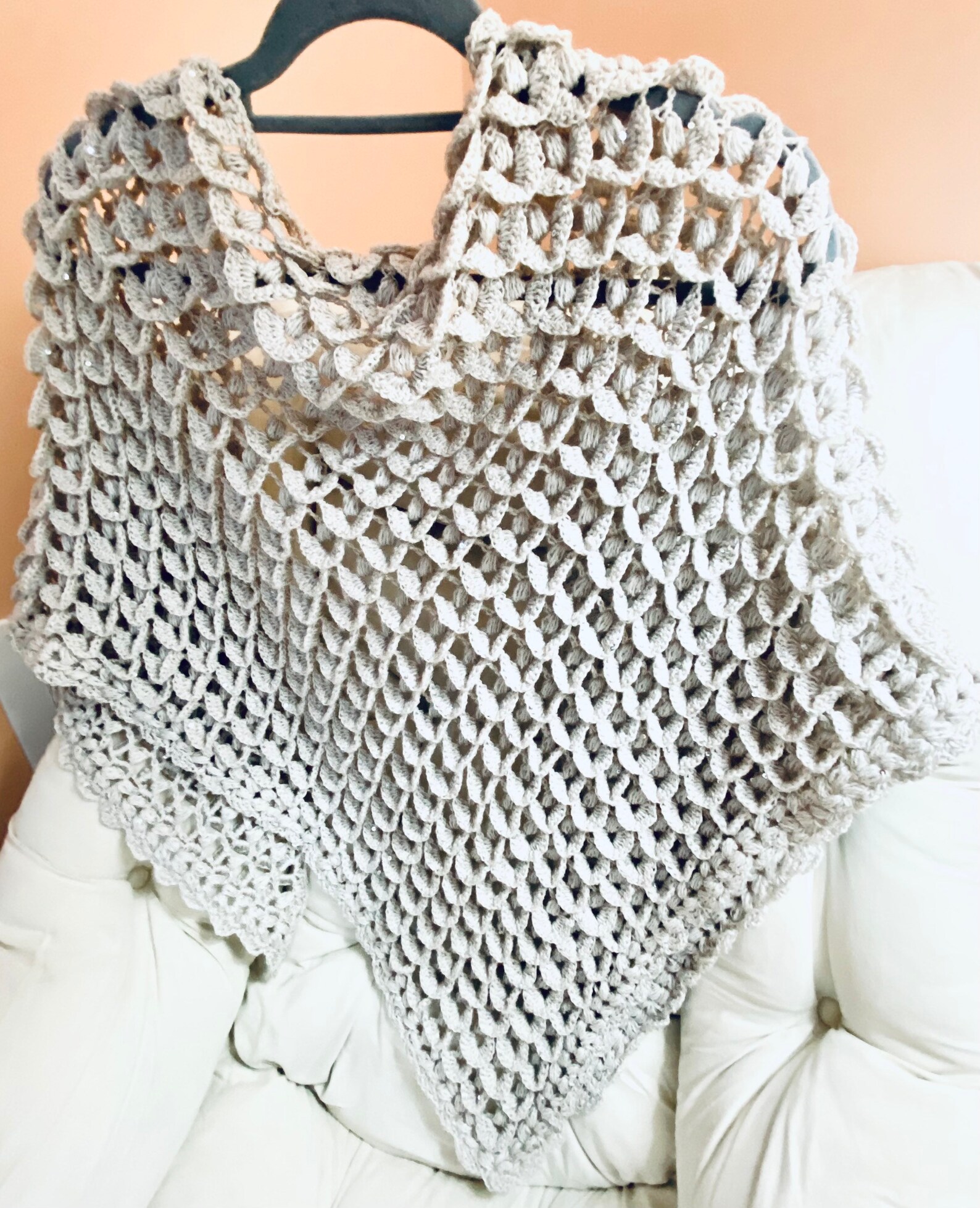shawl with cap