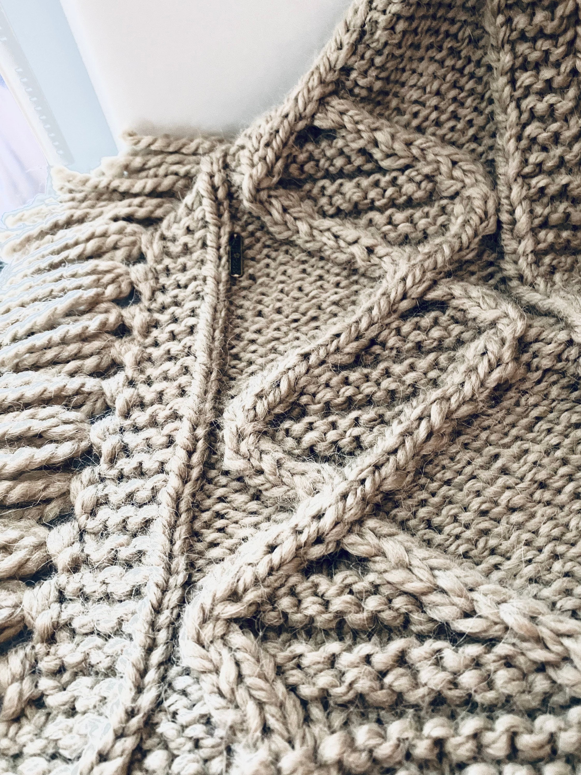 Taupe/gray Knitted Neck and Chest Warmer With DNA Pattern Etsy