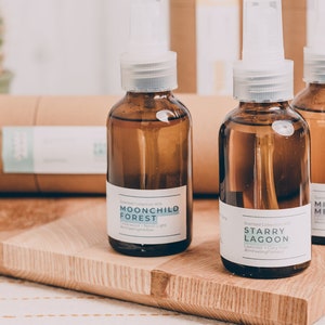 Lavender & Clary Sage Room Spray – Natural Vegan Pillow and Linen Spray – Essential Oil Sleep Mist – 10 Scents