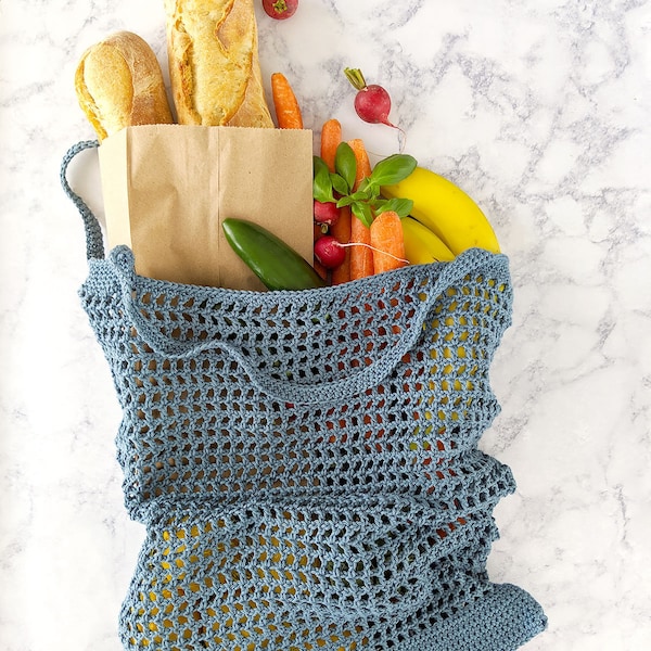 CROCHET PATTERN, Veggie Stand Market Bag Pattern, PDF Download