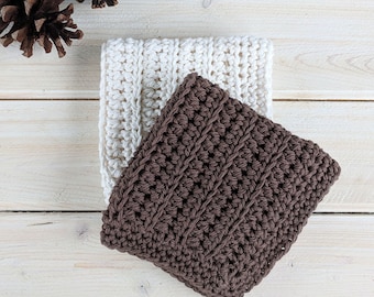 Crochet Dishcloth Pattern, Woodland Crochet Dishcloth Pattern - PDF Instant Download