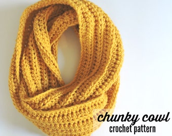 CROCHET PATTERN, Crochet Chunky Cowl Pattern, Crochet Cowl Pattern, Chunky Cowl Pattern, PDF Download