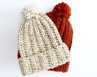 CROCHET PATTERN, Chunky Crochet Hat Pattern, Easy Crochet Hat Pattern - PDF Download