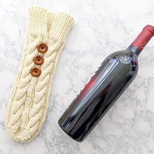 KNITTING PATTERN, Knit Wine Bottle Sweater Pattern, Wine Bottle Cozy Pattern, Knitted Wine Bottle Cover Pattern PDF Download image 3