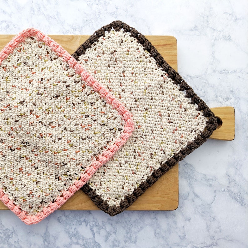 CROCHET PATTERN Crochet C2C Moss Stitch Dishcloth Pattern Etsy
