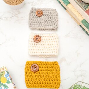 Crochet Cup Cozy Pattern for Beginners, Easy To-Go Cup Sleeve, PDF image 3