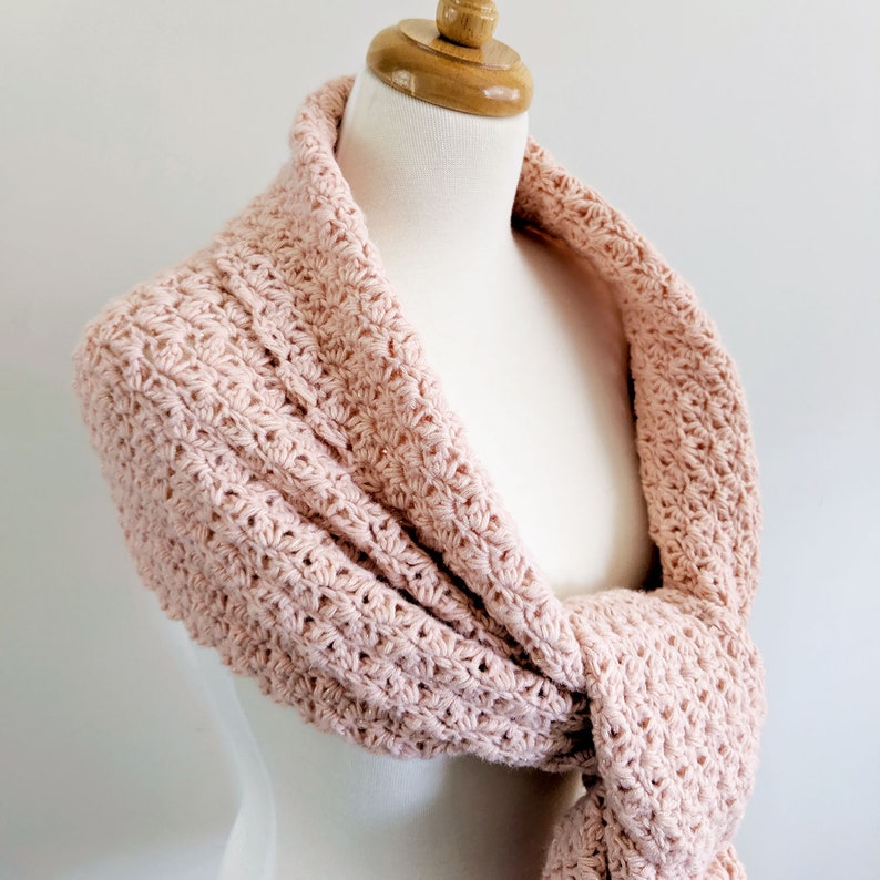 CROCHET PATTERN, Simple Crochet Wrap Pattern, Shimmer Crochet Scarf Pattern PDF Download image 6