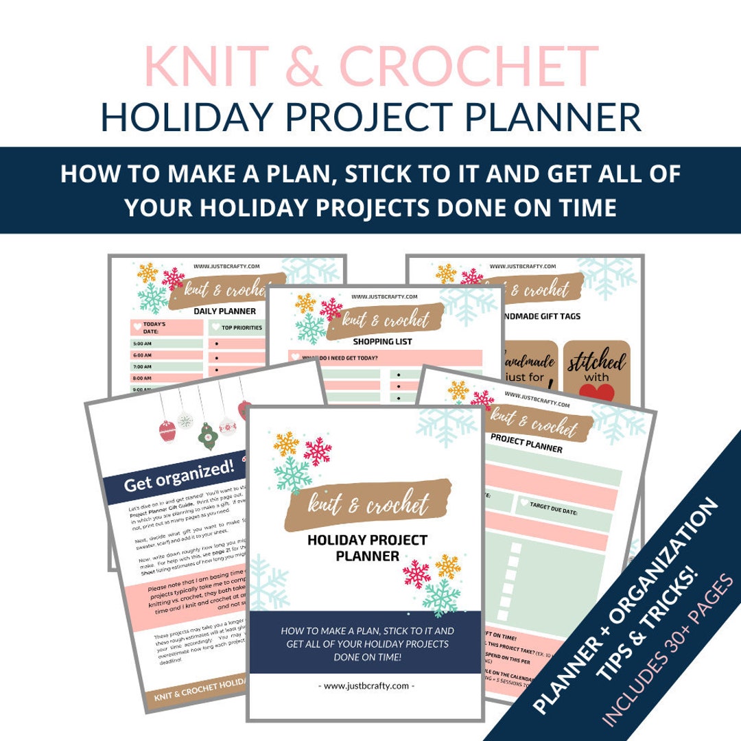 PRINTABLE PLANNER, Knit &amp; Crochet Holiday Project Planner PDF - Etsy