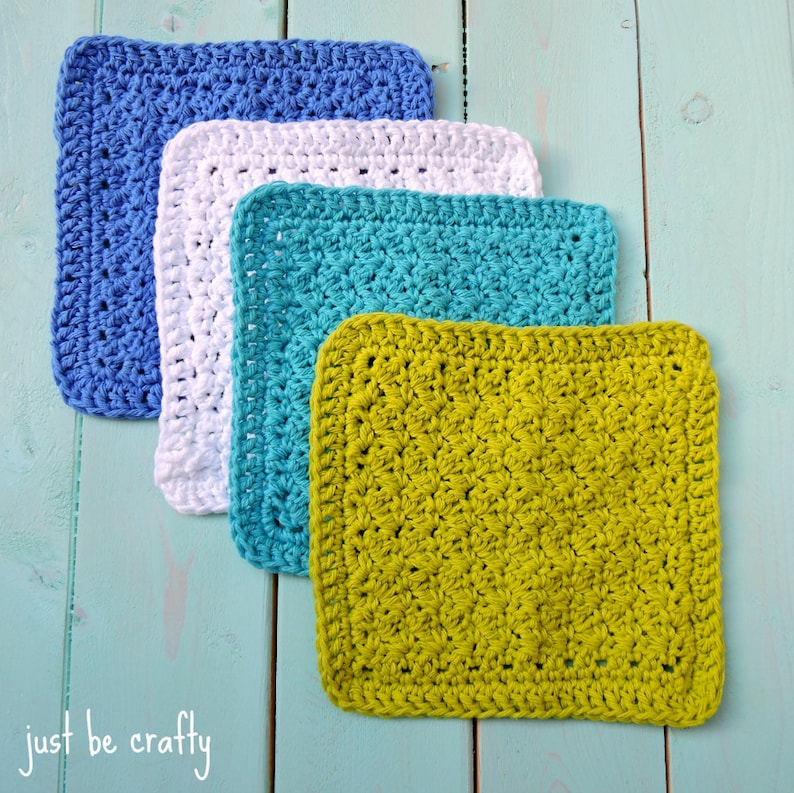CROCHET PATTERN, Crochet Textured Dishcloth Pattern, Crochet Dishcloth Pattern, Crochet Washcloth Pattern Printable PDF Download image 4