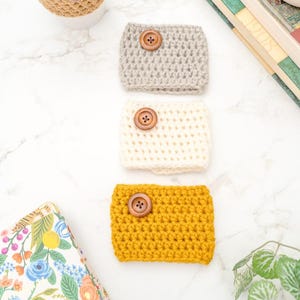 Crochet Cup Cozy Pattern for Beginners, Easy To-Go Cup Sleeve, PDF image 6