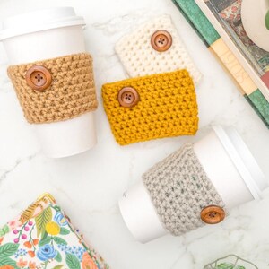 Crochet Cup Cozy Pattern for Beginners, Easy To-Go Cup Sleeve, PDF image 4