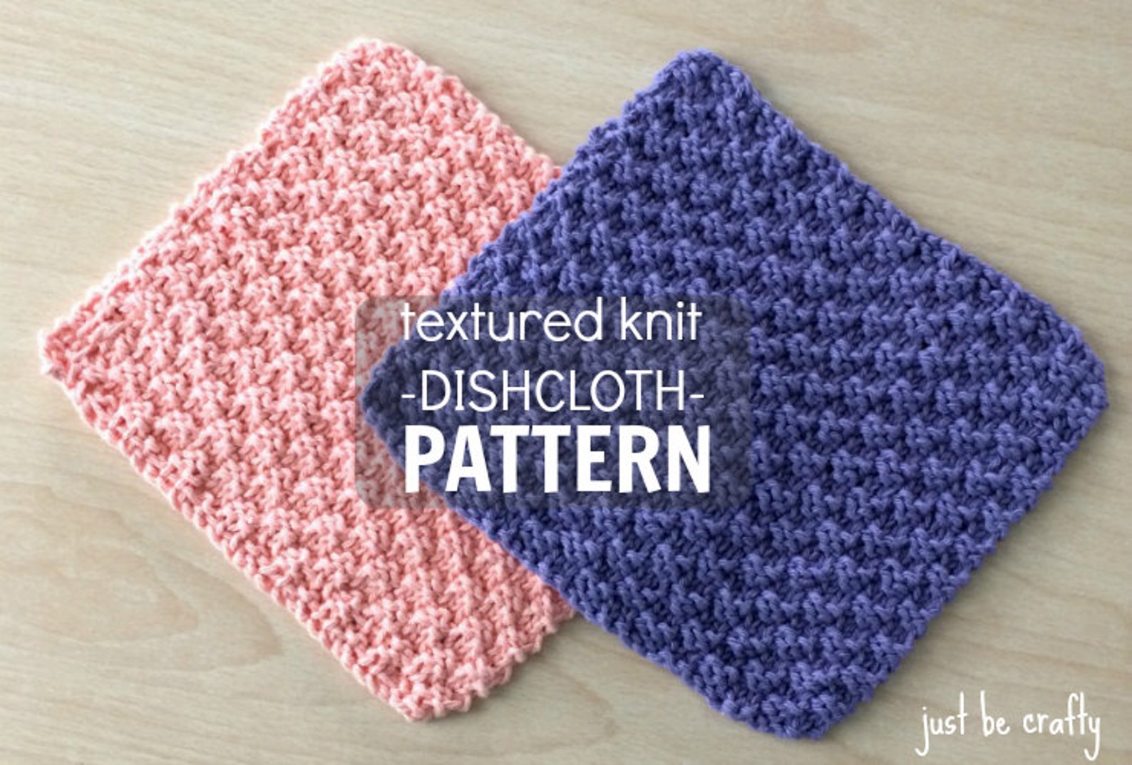KNITTING PATTERN Textured Knit Dishcloth Pattern Printable Etsy