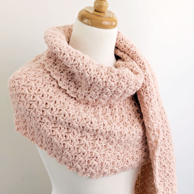 CROCHET PATTERN, Simple Crochet Wrap Pattern, Shimmer Crochet Scarf Pattern PDF Download image 3