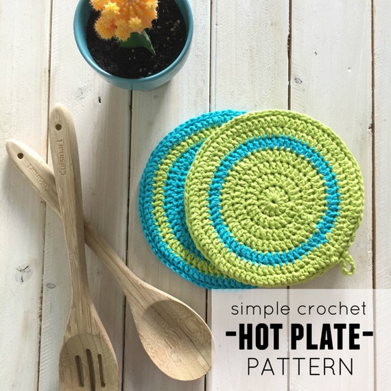 Crochet Hot Plate Pattern, Crochet Hot Pad Pattern, Crochet Potholder  Pattern, Hot Pad Pattern, Potholder Pattern, Hot Plate Pattern 