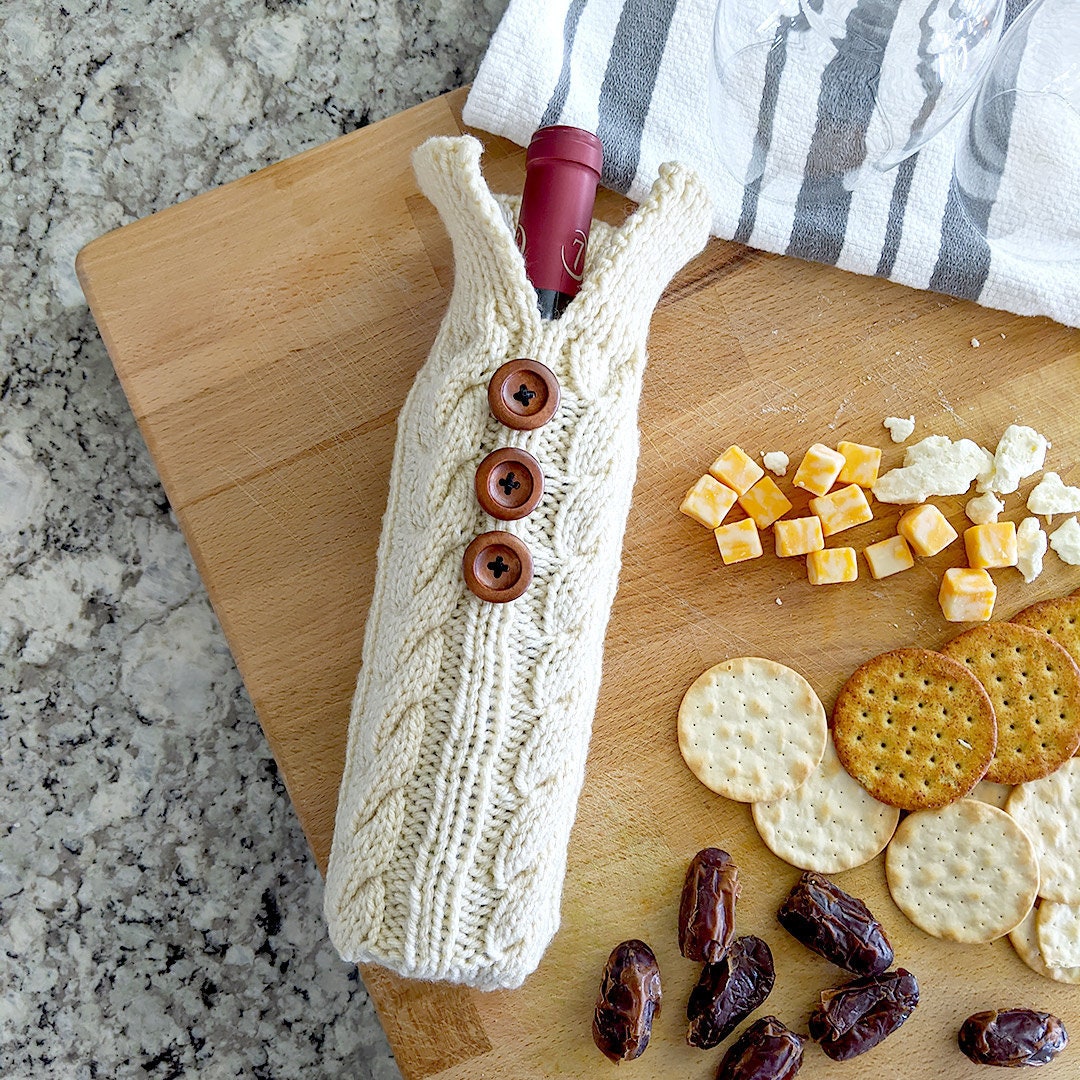 KNITTING PATTERN Knit Wine Bottle Sweater Pattern Wine Etsy UK