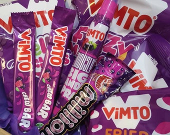 Vimto treat box, full of vimto goodies perfect for any vimto lover, vimto, vimto sweets, letter box gift, treat box.