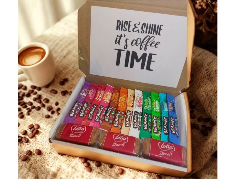 Coffee lovers treat box, flavoured coffee treat box, coffee gift box, coffee, letter box gift, coffee box, treat box image 1