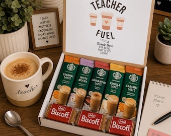 Teacher leaving gift, teacher thank you gift, Starbucks treat box, Starbucks, coffee box, teacher gift, coffee treat box, hug in a mug