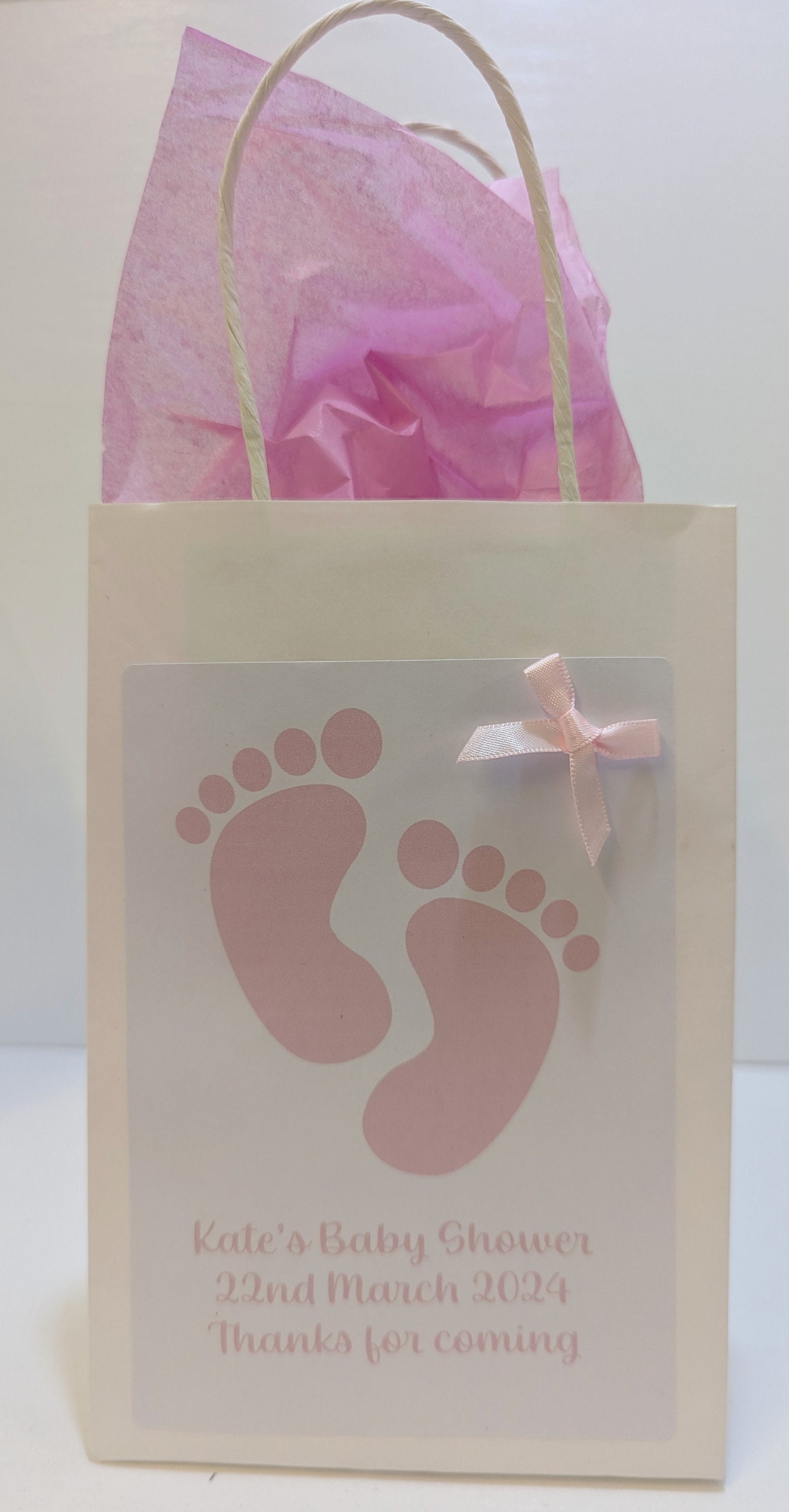 Personalised Baby shower favour bag, baby shower bag, gift bag, favour bag, baby shower gift, mum to be