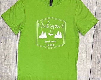 Green Michigan Crewneck Tee