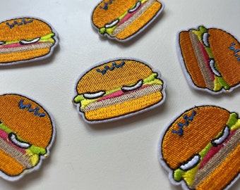 Hamburger Embroidered Applique Iron On Patch