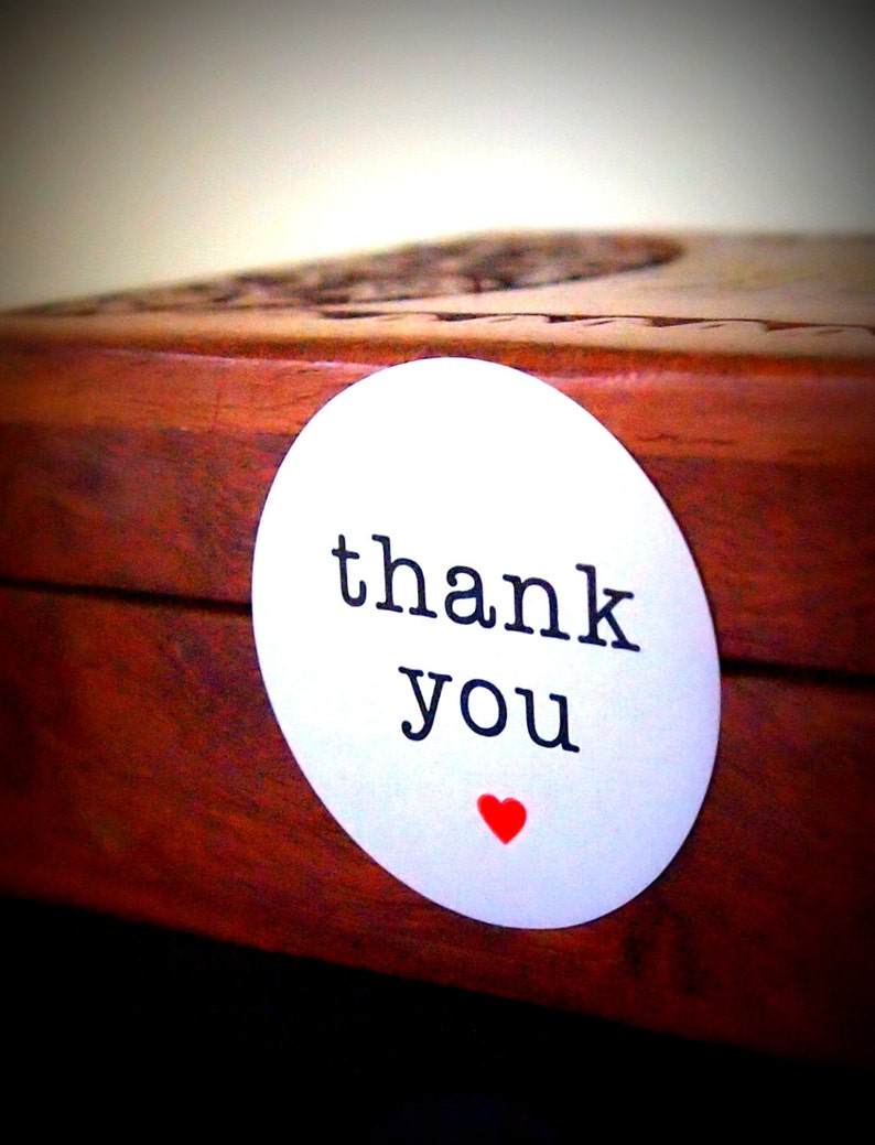 Thank You Sticker, Labels, Wedding Favour Thank you Stickers, Envelope Seals 30mm in diameter image 4