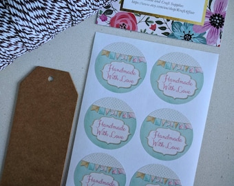 24 Handmade with Love stickers