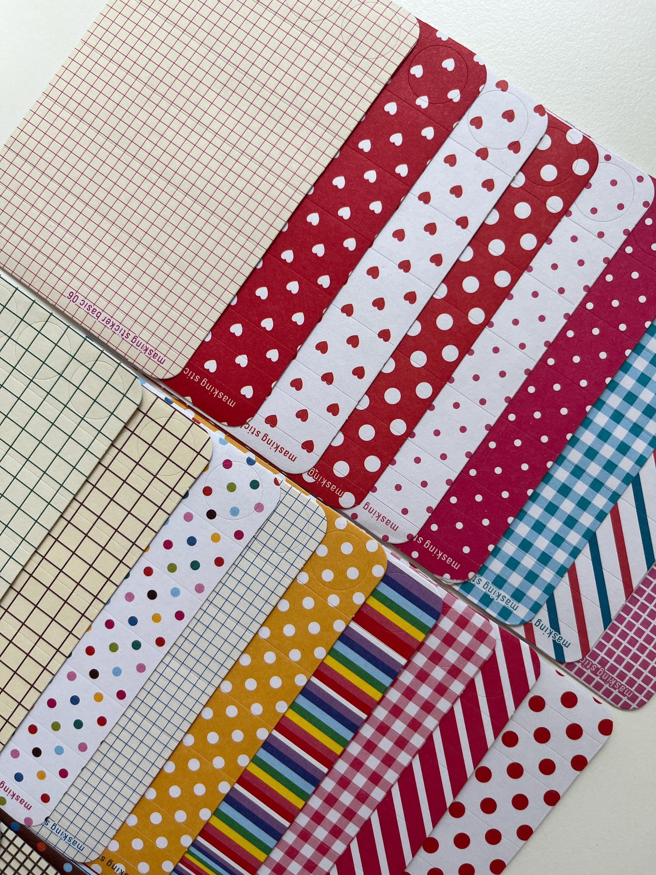 Masking Sticker Set - 27 Sheets - Mixed Colours & Patterns - Pre-cut ...