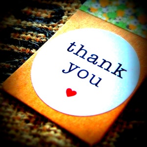 Thank You Sticker, Labels, Wedding Favour Thank you Stickers, Envelope Seals 30mm in diameter image 1