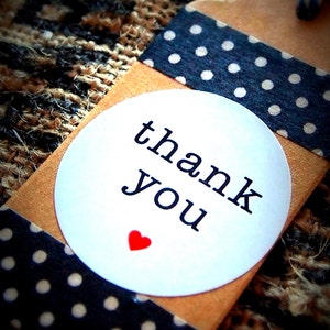 Thank You Sticker, Labels, Wedding Favour Thank you Stickers, Envelope Seals 30mm in diameter image 2