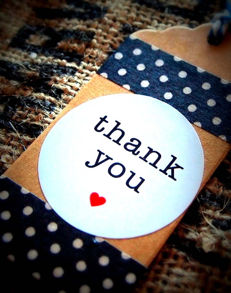 Thank You Sticker, Labels, Wedding Favour Thank you Stickers, Envelope Seals 30mm in diameter image 2