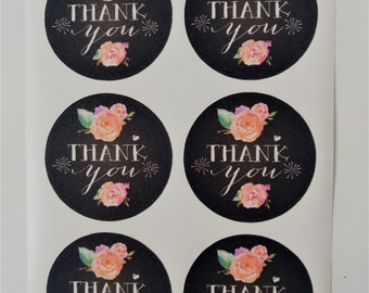 Thank You Stickers - Favours, envelope seals, cardmaking, giftwrapping
