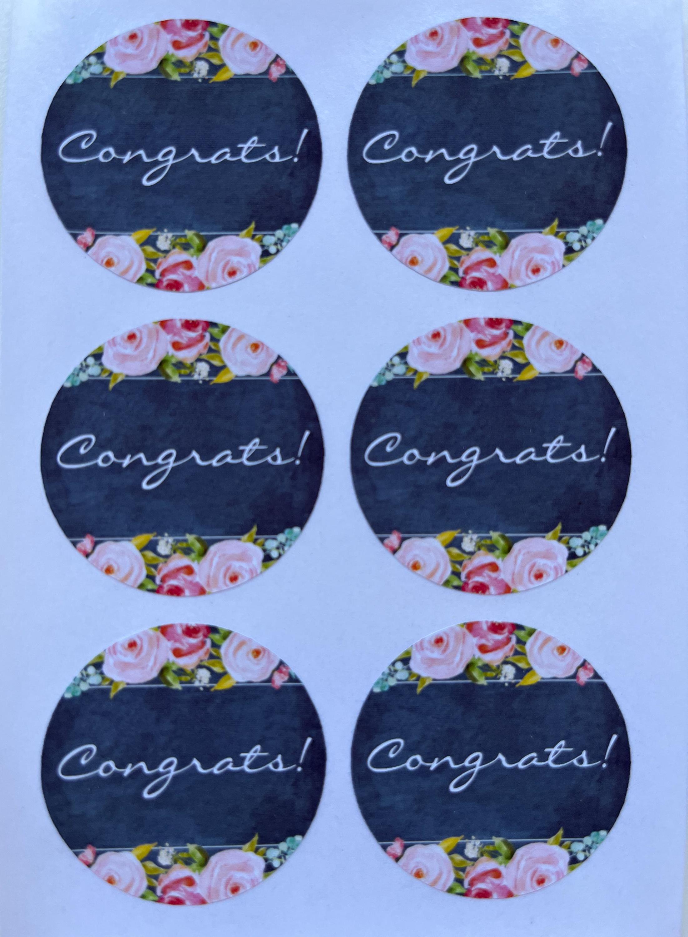 Congratulations Sticker Rectangular 24