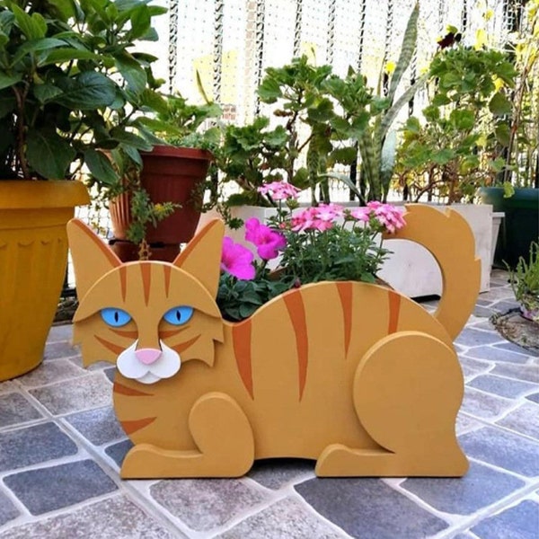 Cat Planter Etsy