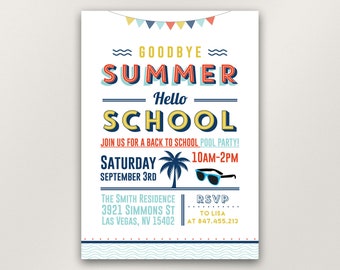 summer party invitation party invitation beach party etsy