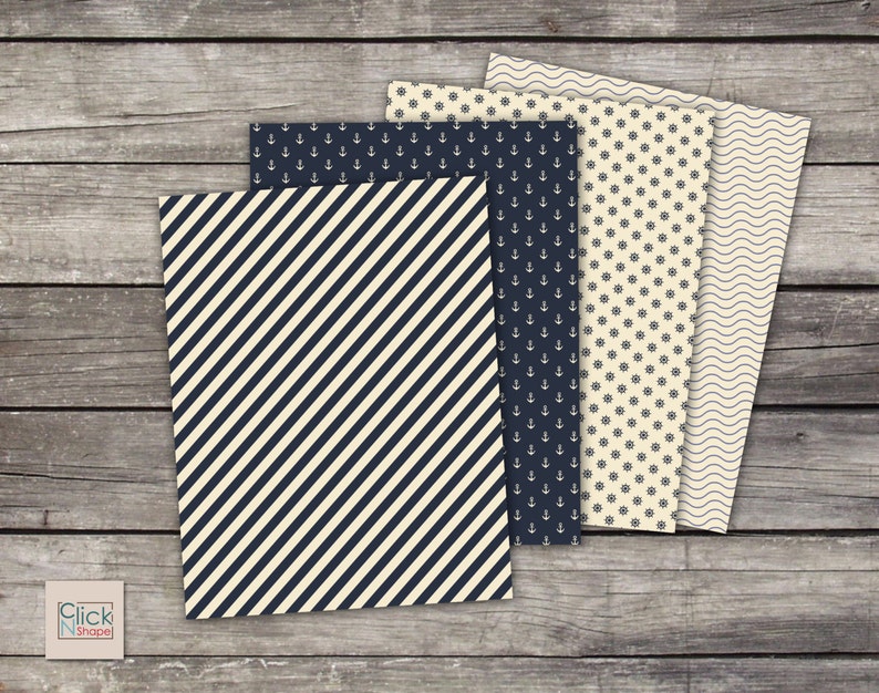 Nautical Birthday Party Pack Boy First Birthday Party Pack Nautical Theme Pack Nautical Birthday Invitation Printable Party Pack