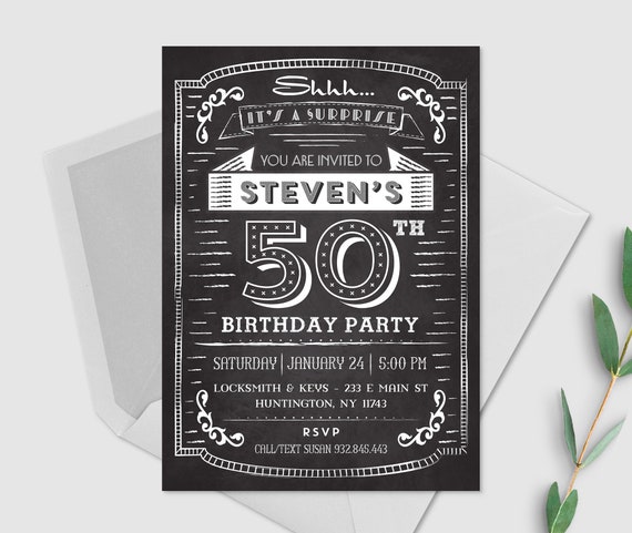 Personalised Surprise Birthday Invitations 30th 40th 50th 60th