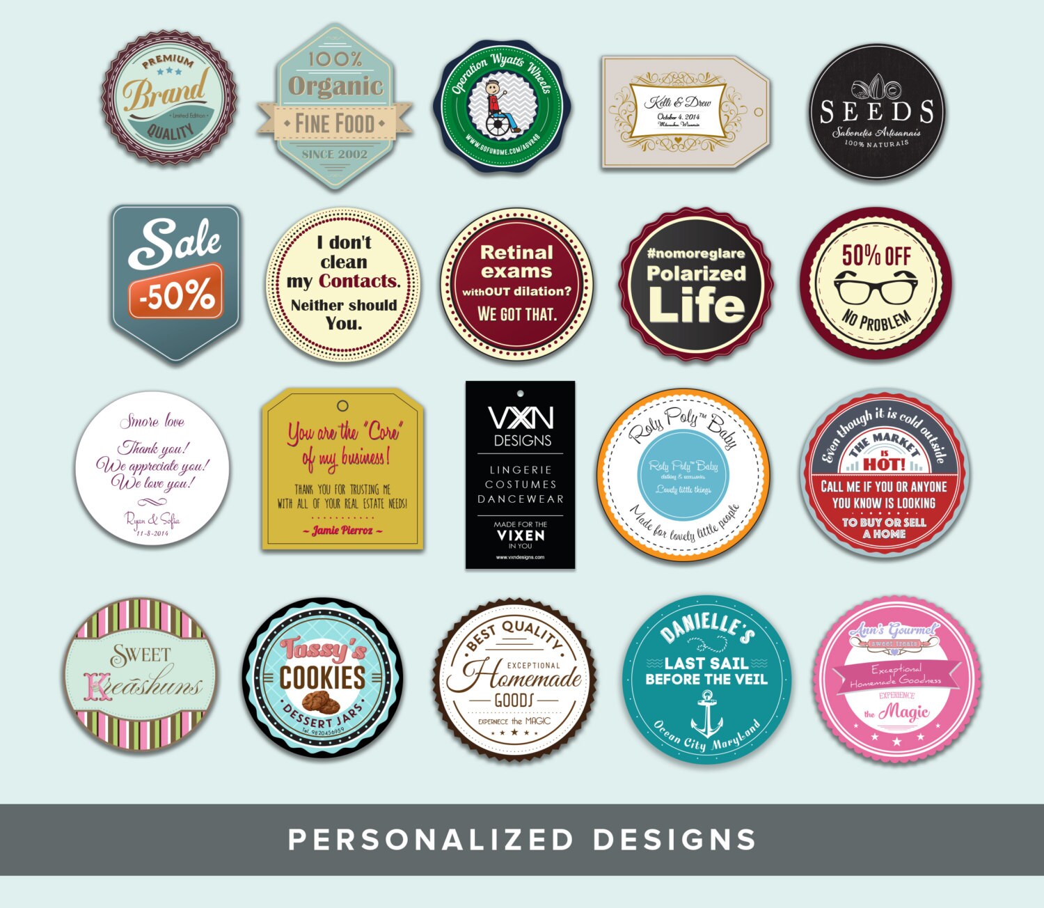 Custom Label Design, Custom Stickers Design, Branding Tag Design ...