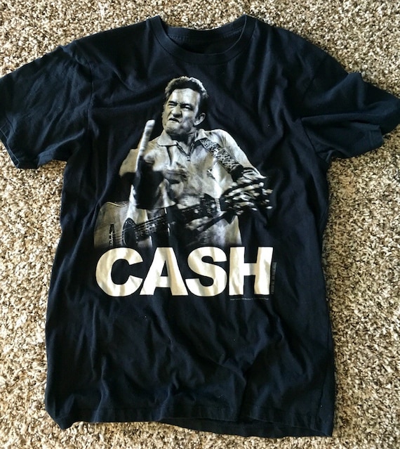 Old School Johnny CASH "the bird" shirt
