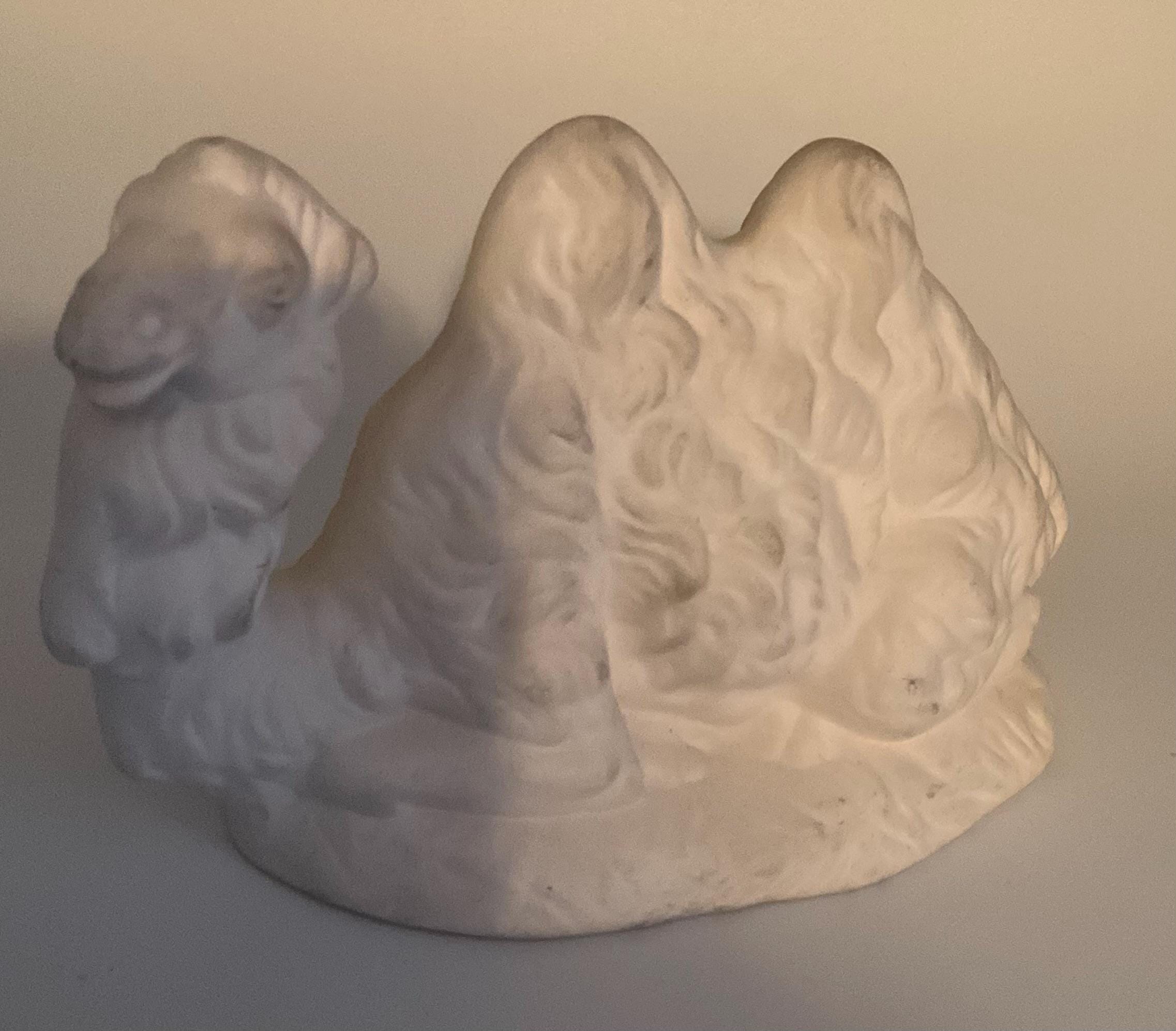 Vintage  Bisque Nativity Camel, Nativity Animal,  White Camel
