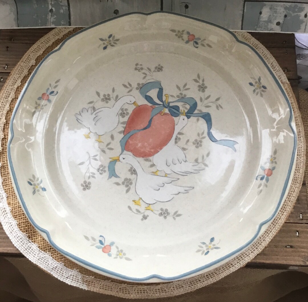 Marmalade International Stoneware Geese Dinner Plate Country Geese