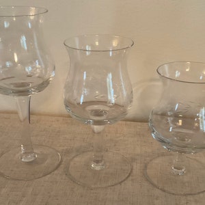 Princess House Heritage Handblown Crystal Candle Holders Set of 3