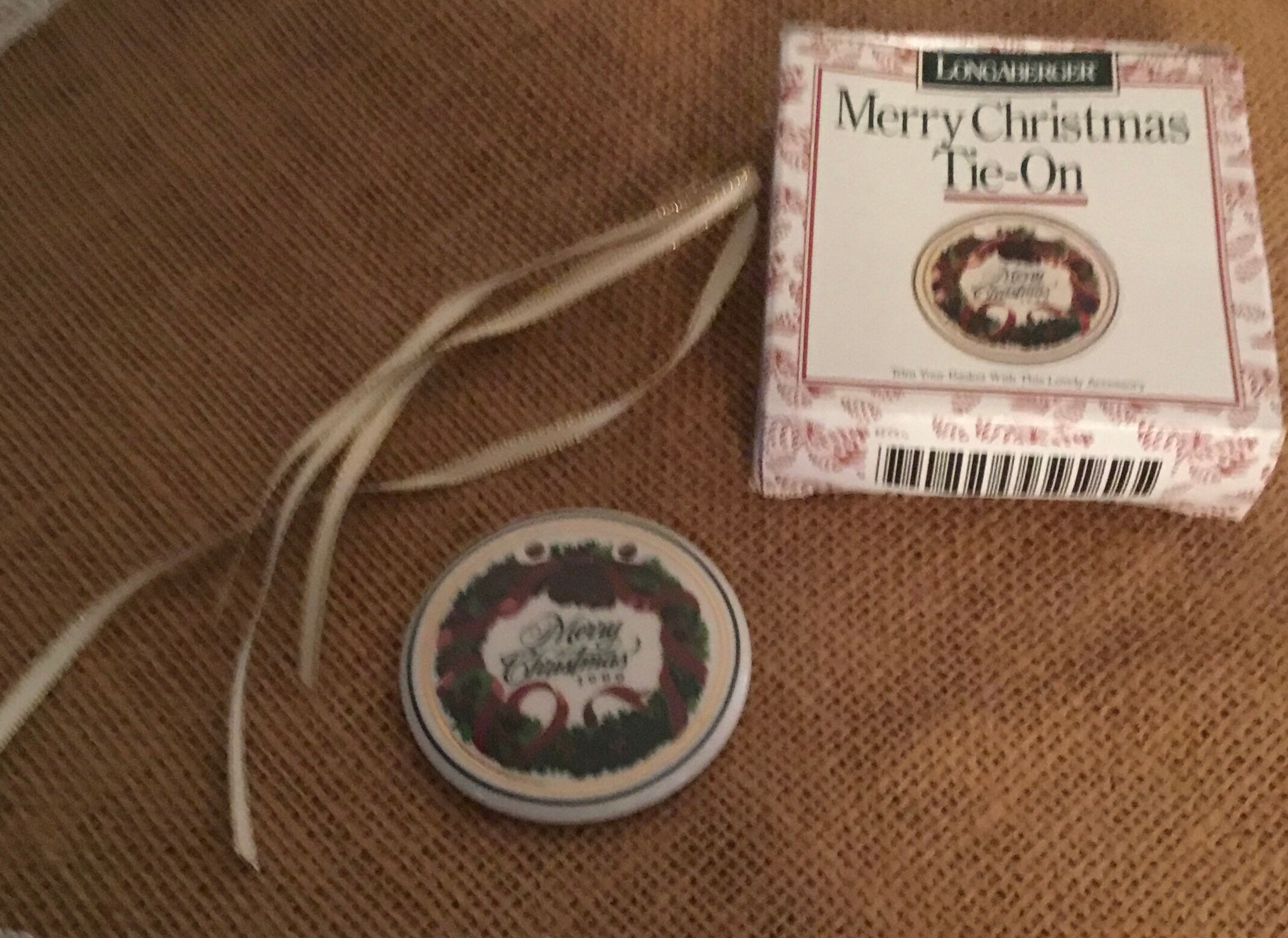 Longaberger Pewter Finish Oval Metal Tie-On Charms - Basket Design, 2 Inches Wide (Set Of Medallions)