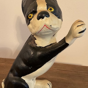 Vintage Cast Iron Boston Terrier DoorStop, Bookend