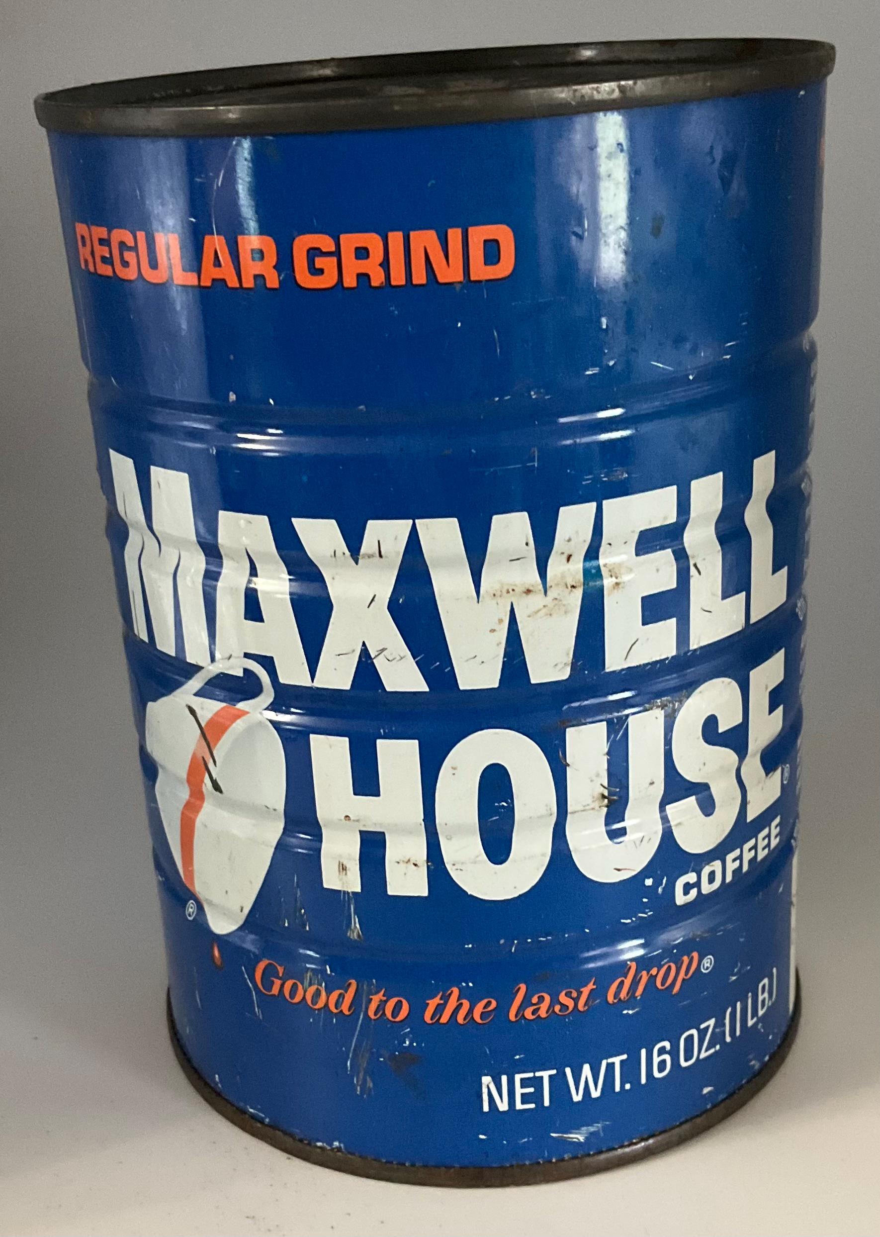 Vintage Maxwell House Coffee Tin Can: 1lb Empty Metal Container - Etsy