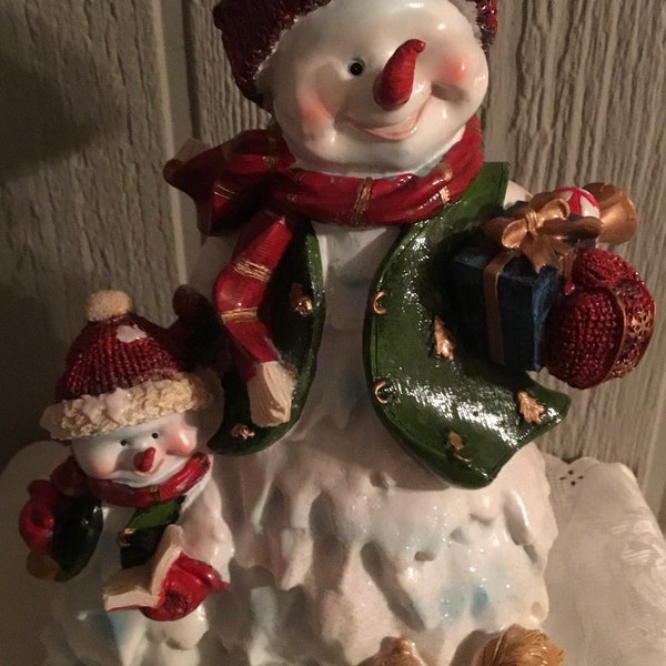 Snowman Figurine Etsy