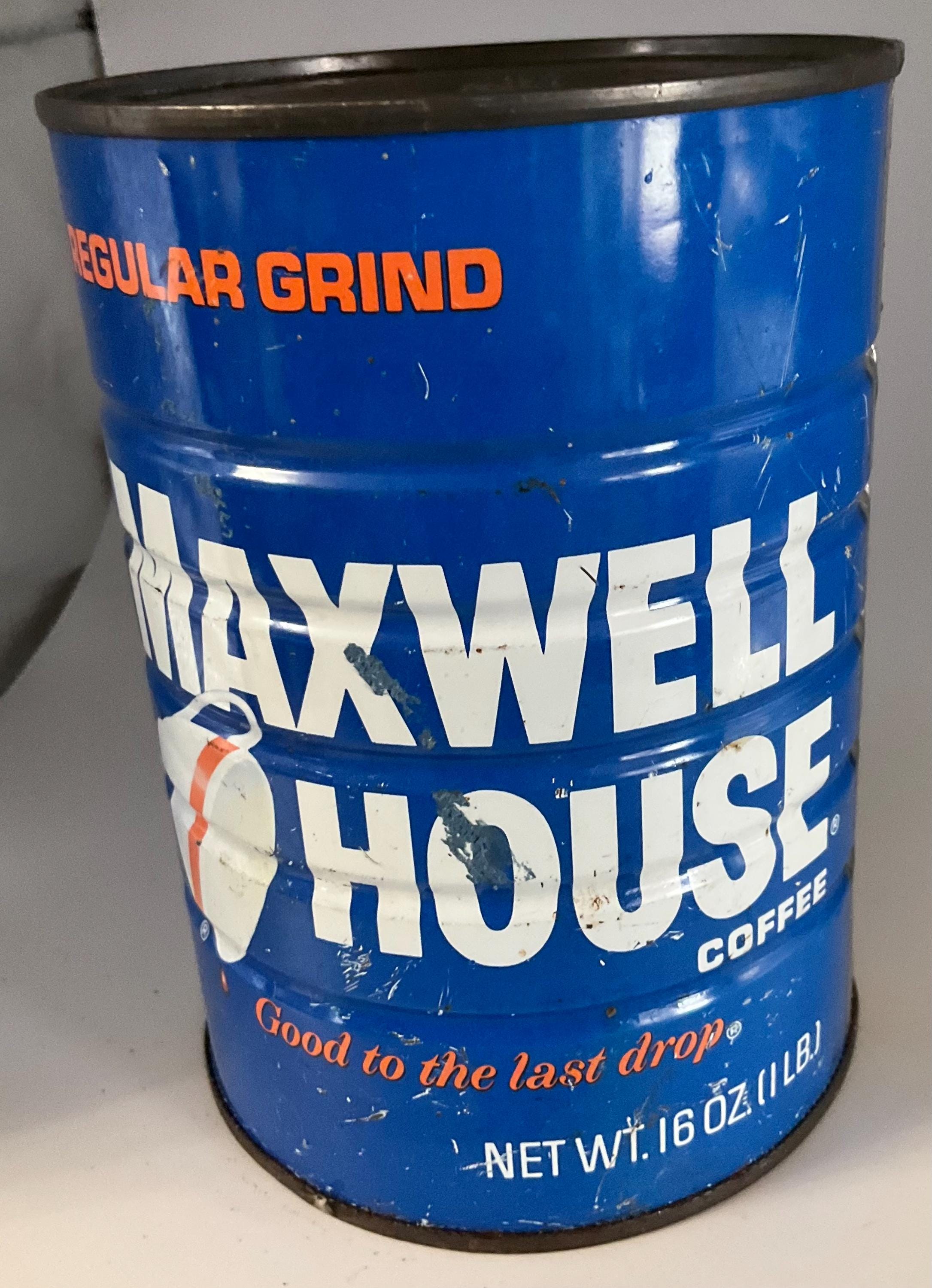 Vintage Maxwell House Coffee Tin Can: 1lb Empty Metal Container - Etsy