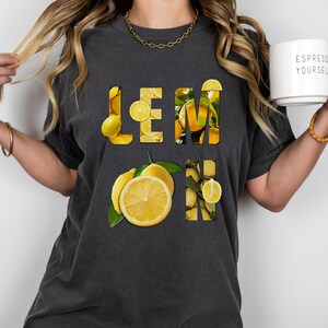 Lemons Shirt, Botanical Boho Shirt, Cottagecore Teacher Tee, Cute Fruit Lemon T-Shirt, Lemon Lovers Top, Lemons on Stems Design